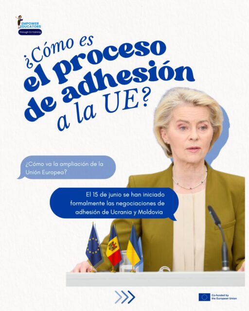 El 15 de junio comenzaron las negociaciones formales de adhesión de Ucrania y Moldavia a la UE.
¿Sabes cómo funciona el proceso?
¡Te lo contamos!
#EmpowerEducators
