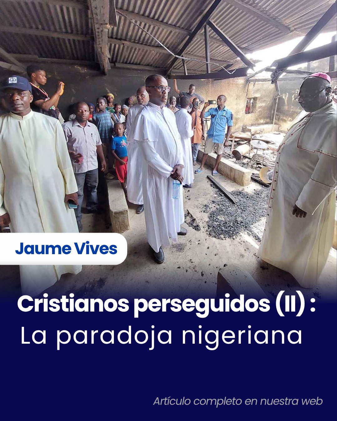 📖 Cristianos perseguidos II: La paradoja nigeriana
📚 Jaume Vives aborda la situación de las comunidades cristianas en Nigeria, analizando los desafíos que plantea su protección en un contexto marcado por la violencia y la fragilidad institucional.
“Nigeria no es el único lugar donde se persigue a los cristianos, aunque sí donde más, pues allí confluyen todos los elementos que definen la violencia religiosa del siglo XXI: terrorismo yihadista, colapso institucional, desplazamientos masivos, conflictos por la tierra, secuestros, impunidad.”
🔗Link en Bio