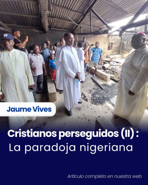 📖 Cristianos perseguidos II: La paradoja nigeriana 

📚 Jaume Vives aborda la situación de las comunidades cristianas en Nigeria a través de un análisis que trasciende la dimensión religiosa para incorporar los factores políticos, sociales y de seguridad. El texto ofrece una aproximación a la complejidad del contexto nigeriano y pone de relieve los desafíos que plantea la protección de la libertad religiosa en un escenario marcado por la violencia y la fragilidad institucional. 

« Nigeria no es el único lugar donde se persigue a los cristianos, aunque sí donde más, pues allí confluyen todos los elementos que definen la violencia religiosa del siglo XXI: terrorismo yihadista, colapso institucional, desplazamientos masivos, conflictos por la tierra, secuestros, impunidad… » 

🔗 Link en bio